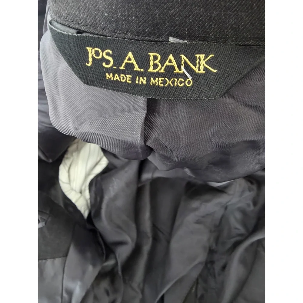 Jos A Bank Signature Gold Blazer Jacket Men 41L Black Sports Coat 2 Buttons Wool